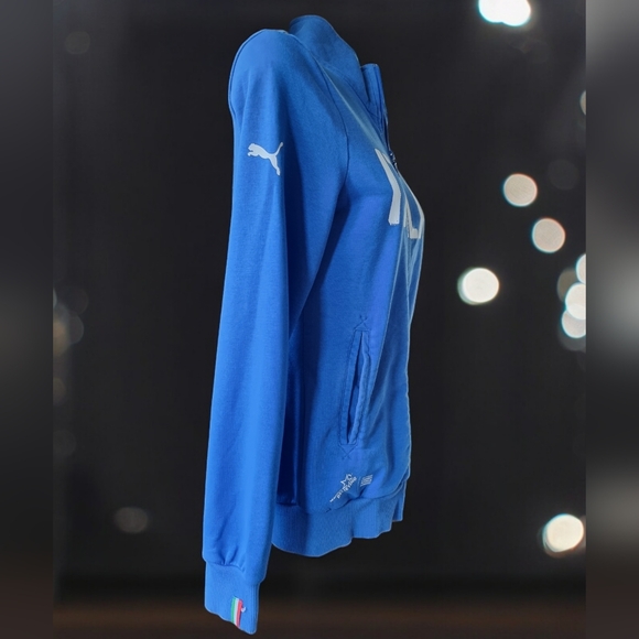 Rare Puma Vintage Italia National Soccer Athletic Track Sweatshirt Jacket - Picture 4 of 13